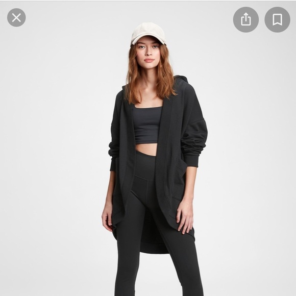 Gap Hooded Fleece Cardigans Med Tall - Picture 2 of 4